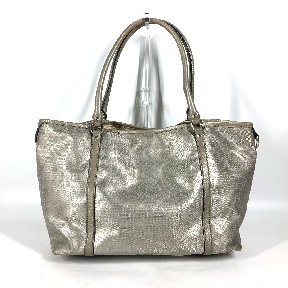 GUCCI GG Imprime Logo Bag Shoulder Tote Beige - Picture 2 of 15
